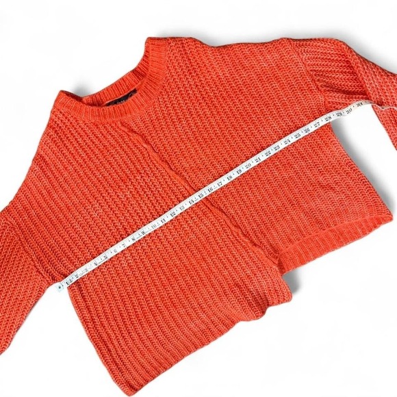 Cozy Oversized size Small Chunky Knit Zara Minimalist Colorful Orange - Picture 2 of 4